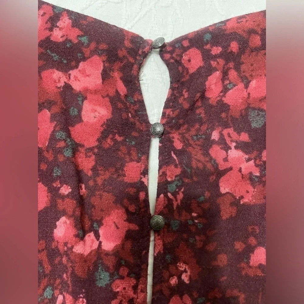 Free People All The Right Ruffles in Wild Moon Floral Romper Size XS OB397455.